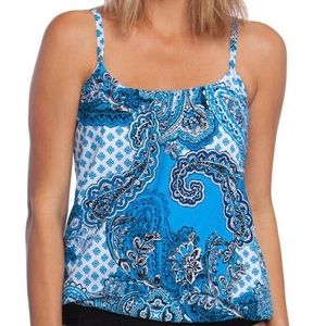 Ocean Avenue Paisley Tankini Top